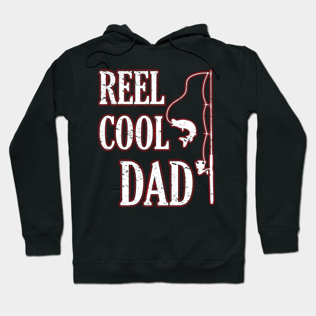 Reel Dad Fisherman Daddy Father's Day Christmas Fishing Hoodie by kasperek